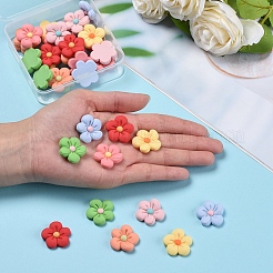 35 pièces cabochons givrés en résine 7 couleurs&nbsp;CRES-CJ0001-24