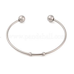 Anlaufbeständige Mode 304 Edelstahl Manschettenarmreifen Drehmomentarmreifen&nbsp;BJEW-H473-01P