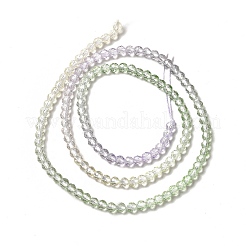 Brins de perles de verre de couleur dégradé transparent&nbsp;X1-GLAA-H021-01B-11