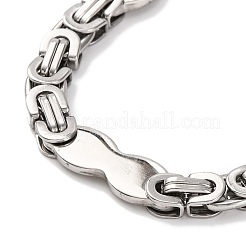 Collar de cadena bizantina de acero inoxidable 201 con forma de calabaza&nbsp;NJEW-F222-33P