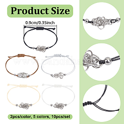 10 Stück 5 Farben 304 Edelstahl Makramee Beutel Armbandherstellung für Steinhalter&nbsp;AJEW-UN00038