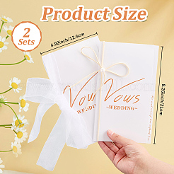 2 tarjeta de votos matrimoniales de papel&nbsp;AJEW-CP0011-25B