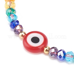 Malocchio di lampwork e braccialetto di perline di vetro&nbsp;BJEW-JB08367-05