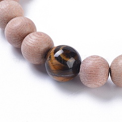 Legno perline bracciali tratto&nbsp;BJEW-JB05020-01