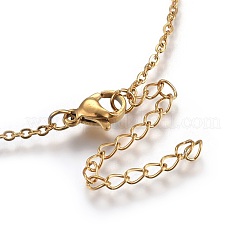 Collana con pendente in ottone con zirconia cubica&nbsp;NJEW-O108-04G