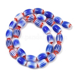 Handgefertigte Stränge ovaler Millefiori-Glasperlen&nbsp;LK-Z001-02B-04
