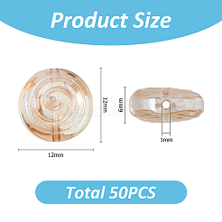 50 pièce de perles de verre électrolytiques&nbsp;GLAA-HS0001-09B