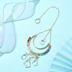 Décorations de pendentif en forme de larme de verre&nbsp;HJEW-JM01167