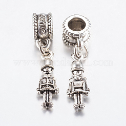 Tibetische Legierung europäische baumelnde Charms&nbsp;PALLOY-F199-35AS