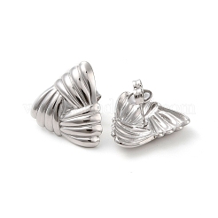 Pendientes triangulares de acero inoxidable 304 que no se deslustran para mujer&nbsp;EJEW-L272-024P