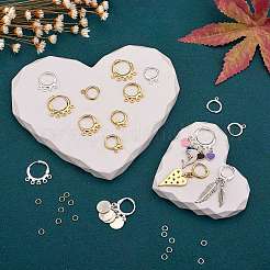 12 pezzo a leva in ottone a 6 stili e 4 pezzi a 2 colori per orecchini a cerchio&nbsp;FIND-SZ0002-66