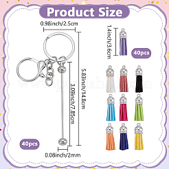Kits de fabrication de porte-clés bricolage&nbsp;DIY-WA0001-34
