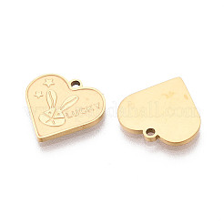 Ciondoli a forma di cuore in acciaio inossidabile 304 religiosi&nbsp;STAS-T073-05G