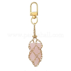 Bolsa de macramé de acero inoxidable 304 con soporte para piedras vacías&nbsp;HJEW-JM04378-01