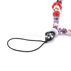 Sangles mobiles perlées au chalumeau faites à la main pour noël&nbsp;HJEW-JM00446-05