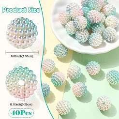40pcs nachgemachte Perlenacrylperlen&nbsp;OACR-FS0002-89A-03