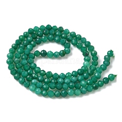 Natürliche grüne Onyx Achat Perlen Stränge&nbsp;G-C201-B02-3mm