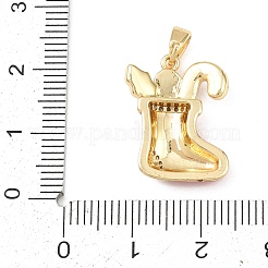 Pendentifs de noël en laiton micro pave zircone cubique&nbsp;LS-KK-K413-01C-G