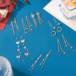 12 pz 6 pendenti con nappa di strass in ottone stile grande&nbsp;KK-TA0001-08