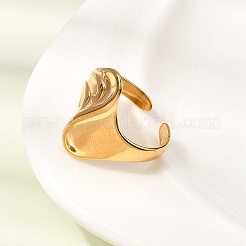 Anelli aperti con polsino in acciaio inossidabile 304 per donna&nbsp;RJEW-L342-11G