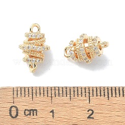 Breloques en laiton micro pavées de zircone cubique transparente&nbsp;KK-A194-01G