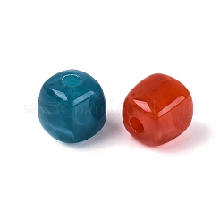 Perles acryliques opaques bicolores&nbsp;OACR-Q205-04