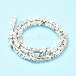 Hebras de cuentas de roca de lava natural galvanizada&nbsp;G-G984-11S