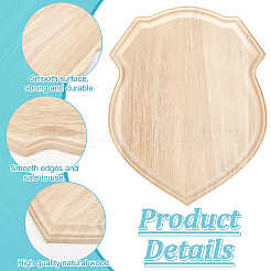 Schildförmige Präsentationssockel aus Holz&nbsp;ODIS-WH0086-132B