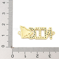 Messing klare und blaue Zirkonia Wort schöne Verbindungsstück Charms&nbsp;KK-K293-33G
