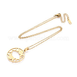 Colliers pendentifs en acier inoxydable 304&nbsp;NJEW-T018-55G