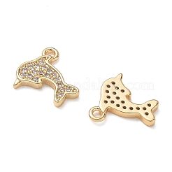Breloques en laiton avec zircone cubique de micro pave&nbsp;KK-D261-13G