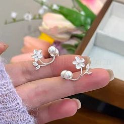 Boucles d'oreilles à tige en alliage et perles en plastique&nbsp;FS-WG98E52-01