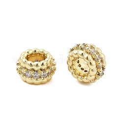 Messing Mikro ebnen Zirkonia European Beads&nbsp;KK-Q006-47G
