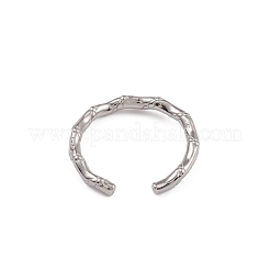 Bagues de manchette ouvertes en rotin et acier inoxydable 304 pour femmes&nbsp;RJEW-G285-03P