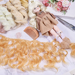 4 Stück Puppenhaare aus Hochtemperaturfaser in 4 Farben&nbsp;DIY-GL0006-24A