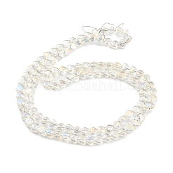 Brins de perles de verre transparentes plaquées de couleur ab&nbsp;X-EGLA-G037-09A-AB01