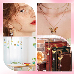 20 ensemble de 10 pendentifs en filigrane de laiton de style et de liens de jonction en filigrane&nbsp;KK-SC0003-46