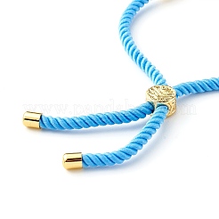 Lune naturelle et étoiles xingyue bodhi perles bracelets coulissants en cordon de nylon&nbsp;BJEW-JB06338