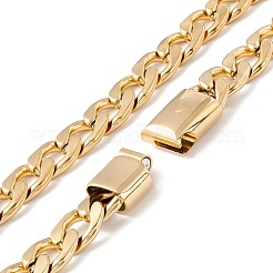 Collier à chaîne gourmette en acier inoxydable 304 avec placage ionique (IP) pour femme&nbsp;NJEW-E155-01G
