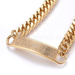 Bracciali a maglie in acciaio inossidabile 304&nbsp;BJEW-L630-02G
