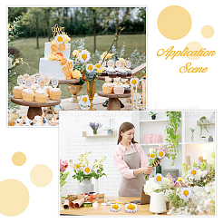 20 pièce 4 styles de décorations suspendues en forme de boule de fleur en papier marguerite&nbsp;DIY-FH0010-52