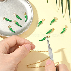 10 pièces pendentifs en laiton émaillé&nbsp;KK-BBC0020-13B