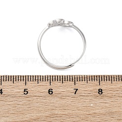 925 Manschettenringe aus Sterlingsilber für Damen&nbsp;RJEW-U046-04P