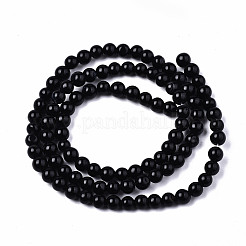 Natürliche schwarze Onyxperlenstränge&nbsp;G-S359-231