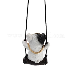 Graziose decorazioni pendenti in resina con bulldog oscillante&nbsp;HJEW-A010-01B