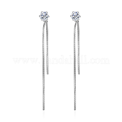 Elegante flache runde Quastenohrstecker aus Edelstahl&nbsp;BX2341-1