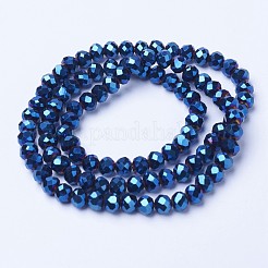 Chapelets de perles en verre transparent électrolytique&nbsp;EGLA-A034-T8mm-UA02