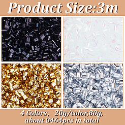 Perlas de tubo de plástico de 80 g y 4 colores&nbsp;KY-HY0001-14C