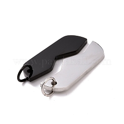 Colgantes divididos de acero inoxidable 304 en blanco con revestimiento iónico (IP)&nbsp;STAS-D188-01EBP