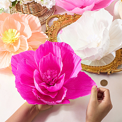 1 sachet de fleurs artificielles en papier crépon&nbsp;DIY-SC0032-64C